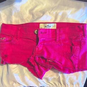 Hollister Women's Hot Pink Jean Shorts